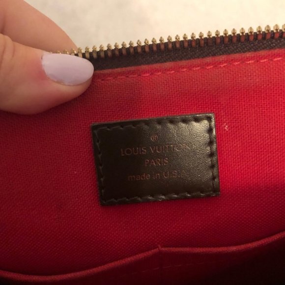 Louis Vuitton Dark Brown Checkered Tote with Gold Accents - Picture 7 of 16